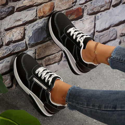 Sznurowane Sneakersy na Koturnie dla Kobiet