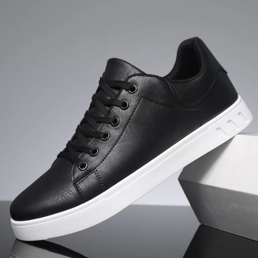 Szyte Wyściełane Okrągłe Grube Płaskie Sneakersy