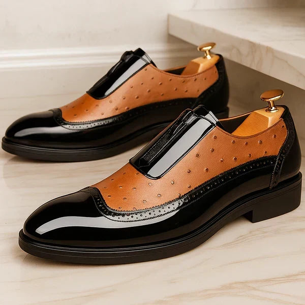 Perforowane Panele Okrągłe Buty Brogue