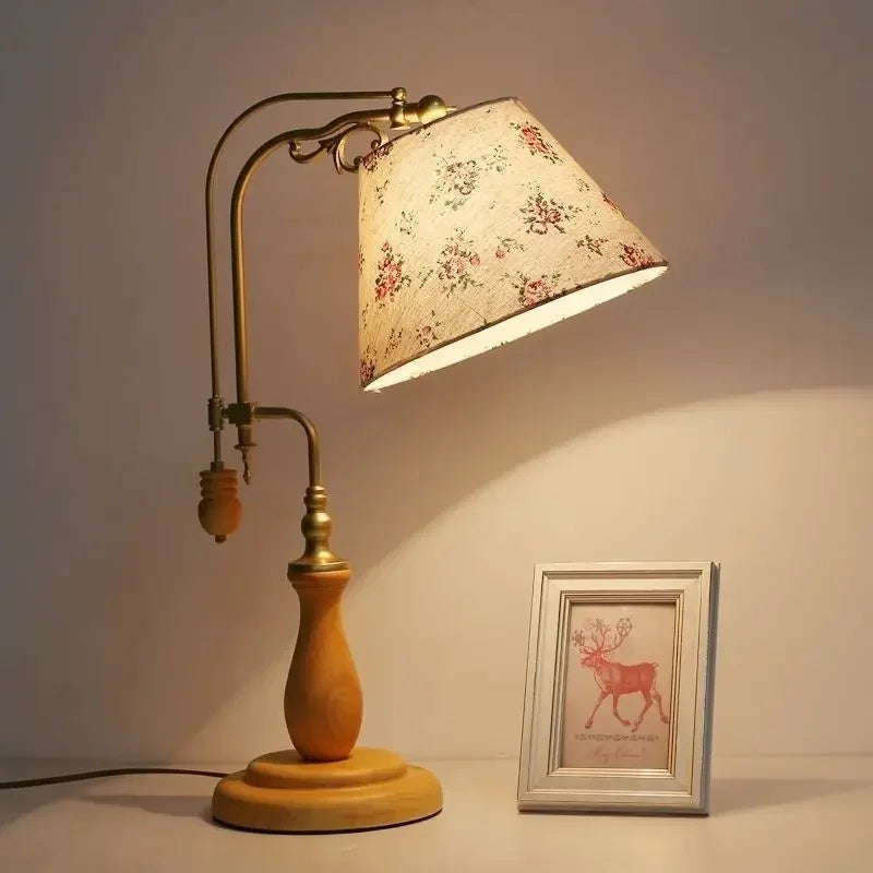 Dekoracyjna Lampa Stołowa z Wygiętym Ramieniem