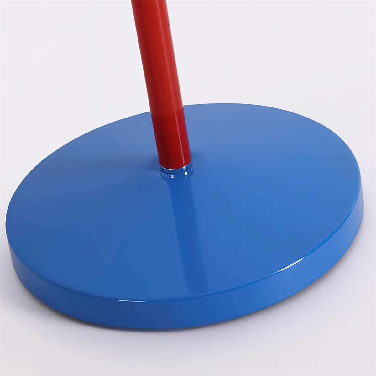 Lampa stojąca wieloprzegubowa z okrągłą podstawą