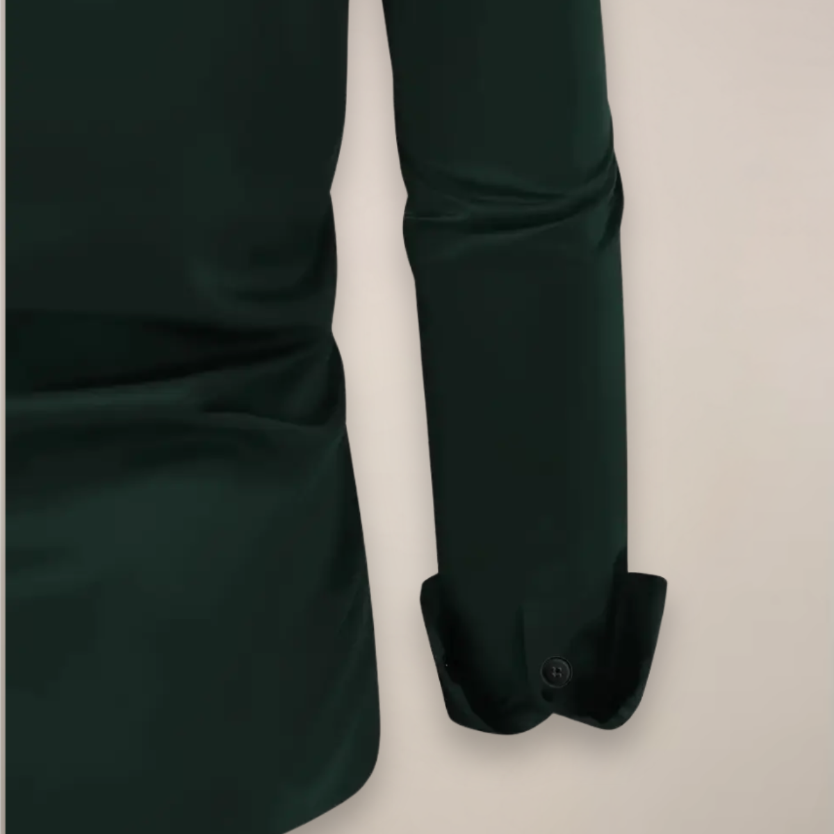 Koszula Męska Slim Fit z Długim Rękawem i Wycięciem w Kołnierzu