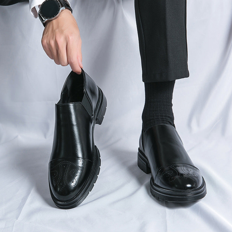 Elastyczne Buty Slip On z Okrągłym Noskiem