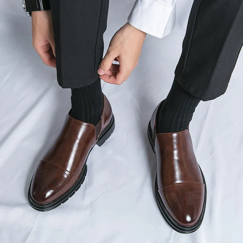 Elastyczne Buty Slip On z Okrągłym Noskiem