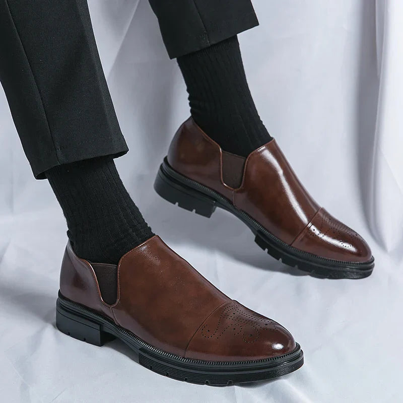 Elastyczne Buty Slip On z Okrągłym Noskiem
