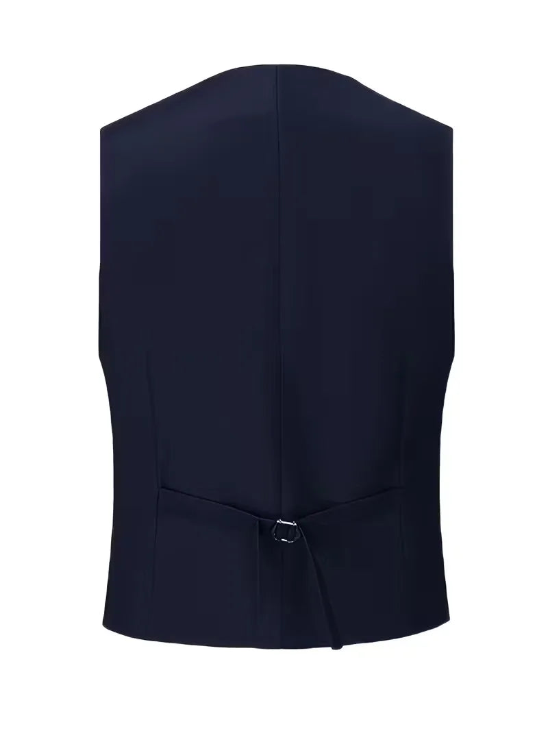 Trzyczęściowy Garnitur Slim Fit z Kamizelką Dwurzędową dla Mężczyzn