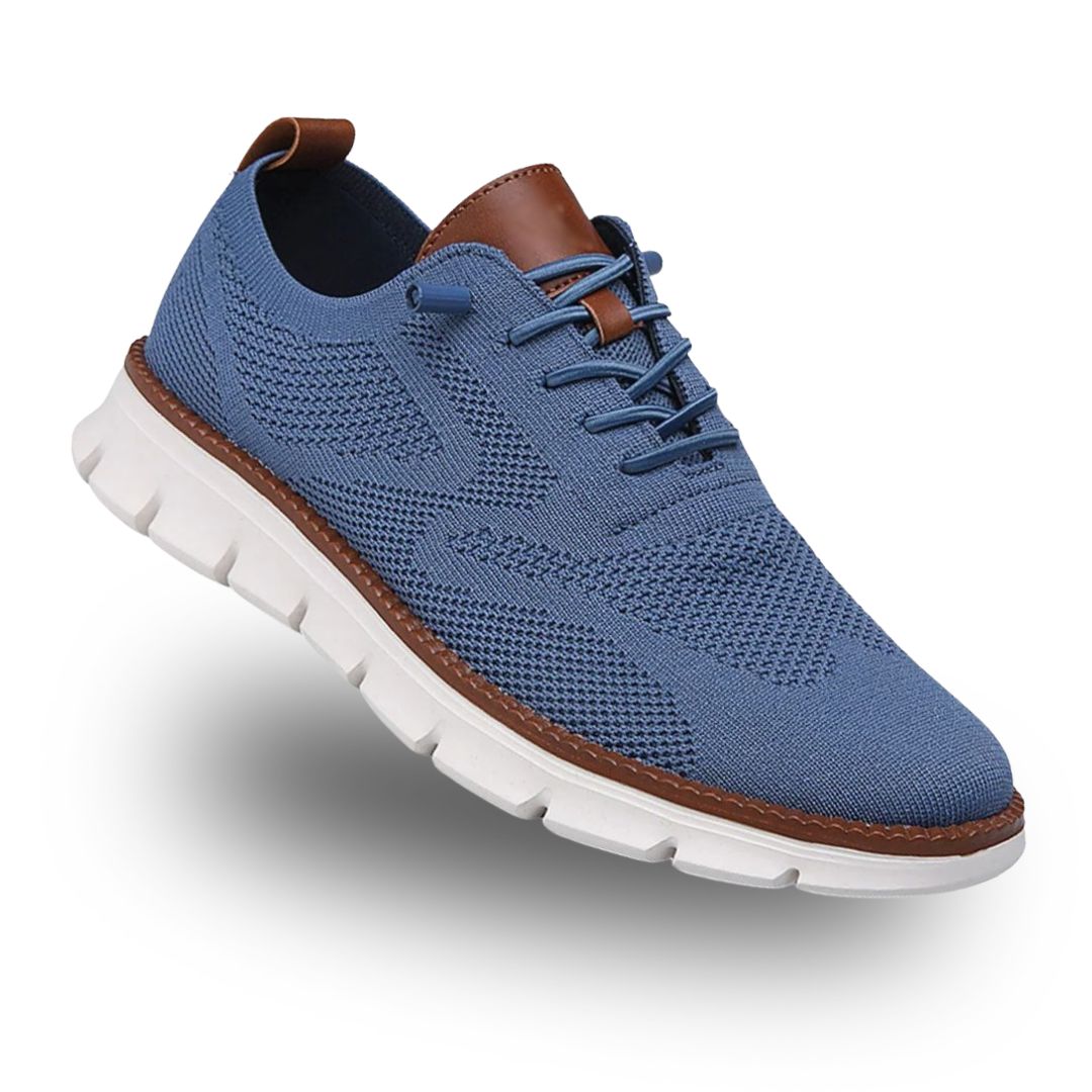 Teksturowane niskie sneakersy z panelami i sznurowaniem