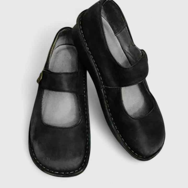 Regulowane Buty Płaskie z Rzepem