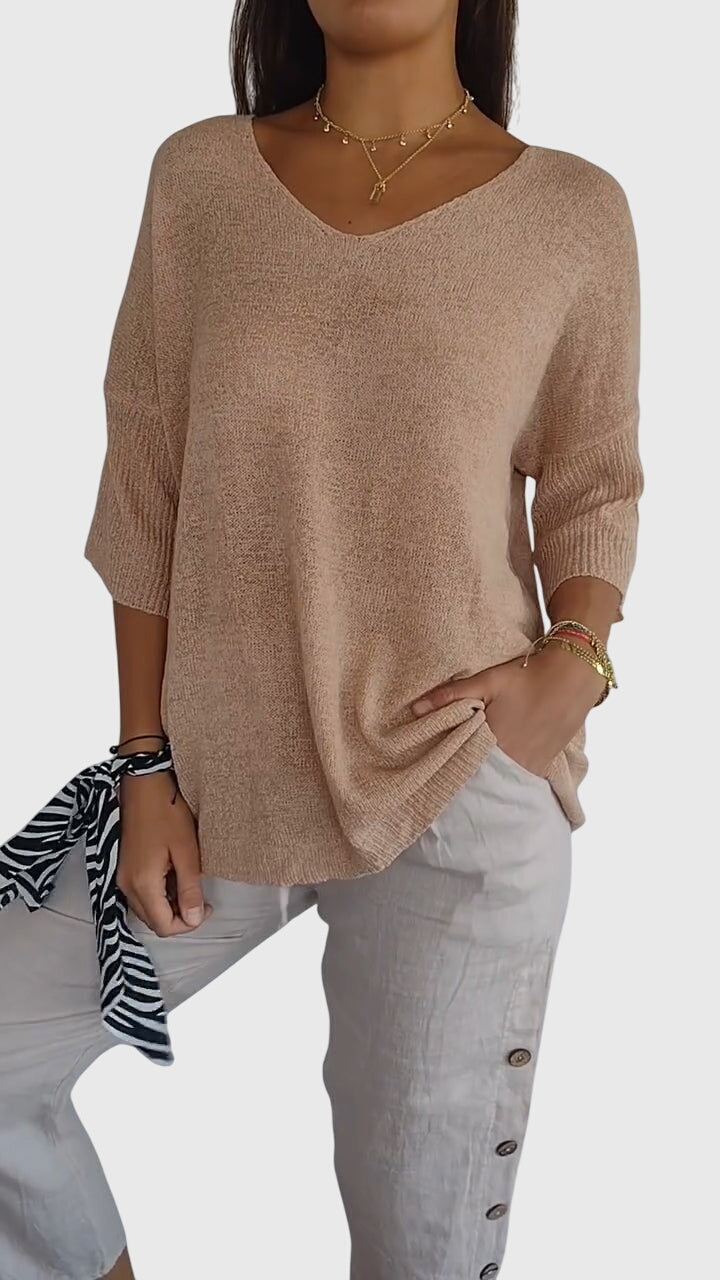 Oversize Bluzka Trzy Czwarte