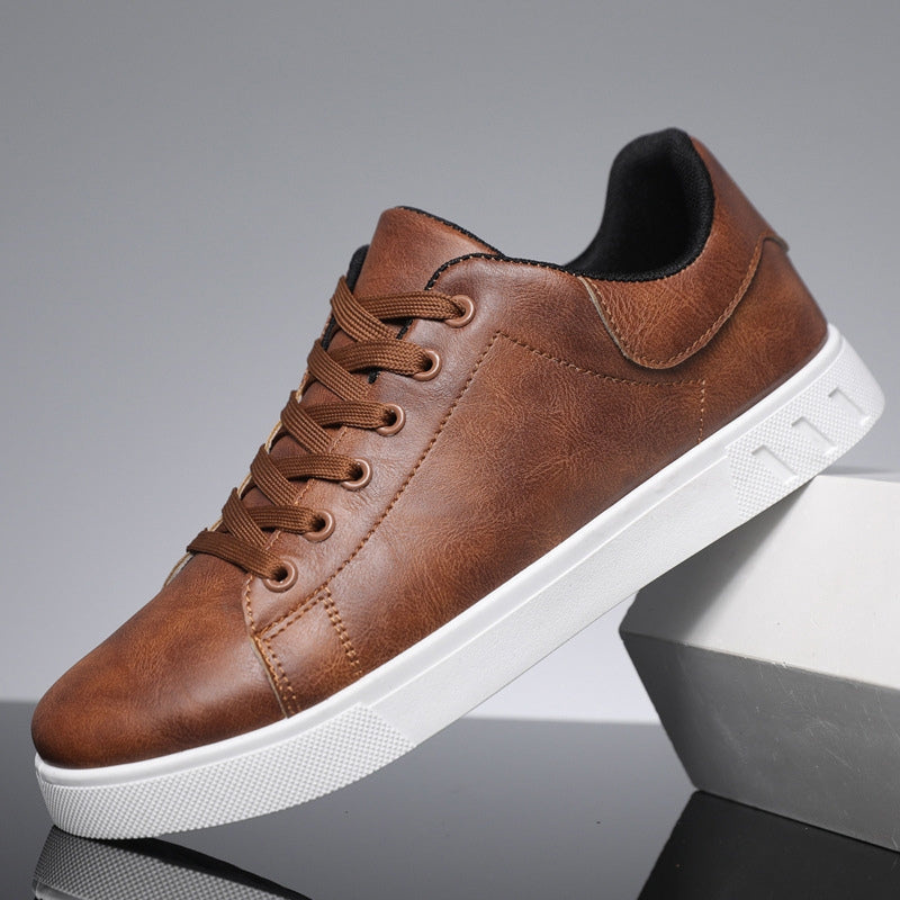 Szyte Wyściełane Okrągłe Grube Płaskie Sneakersy