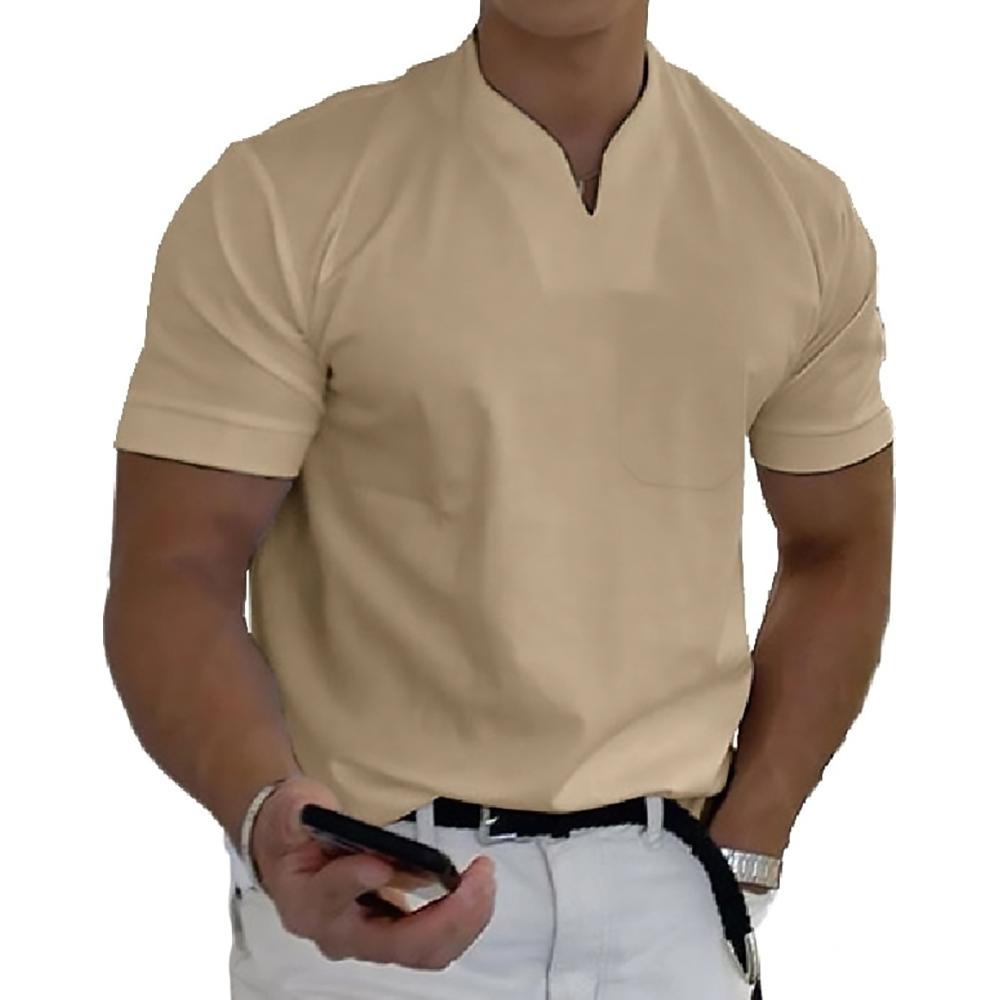 Koszulka polo z kołnierzykiem notch i krótkim rękawem