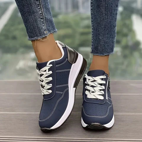 Sznurowane Sneakersy na Koturnie dla Kobiet