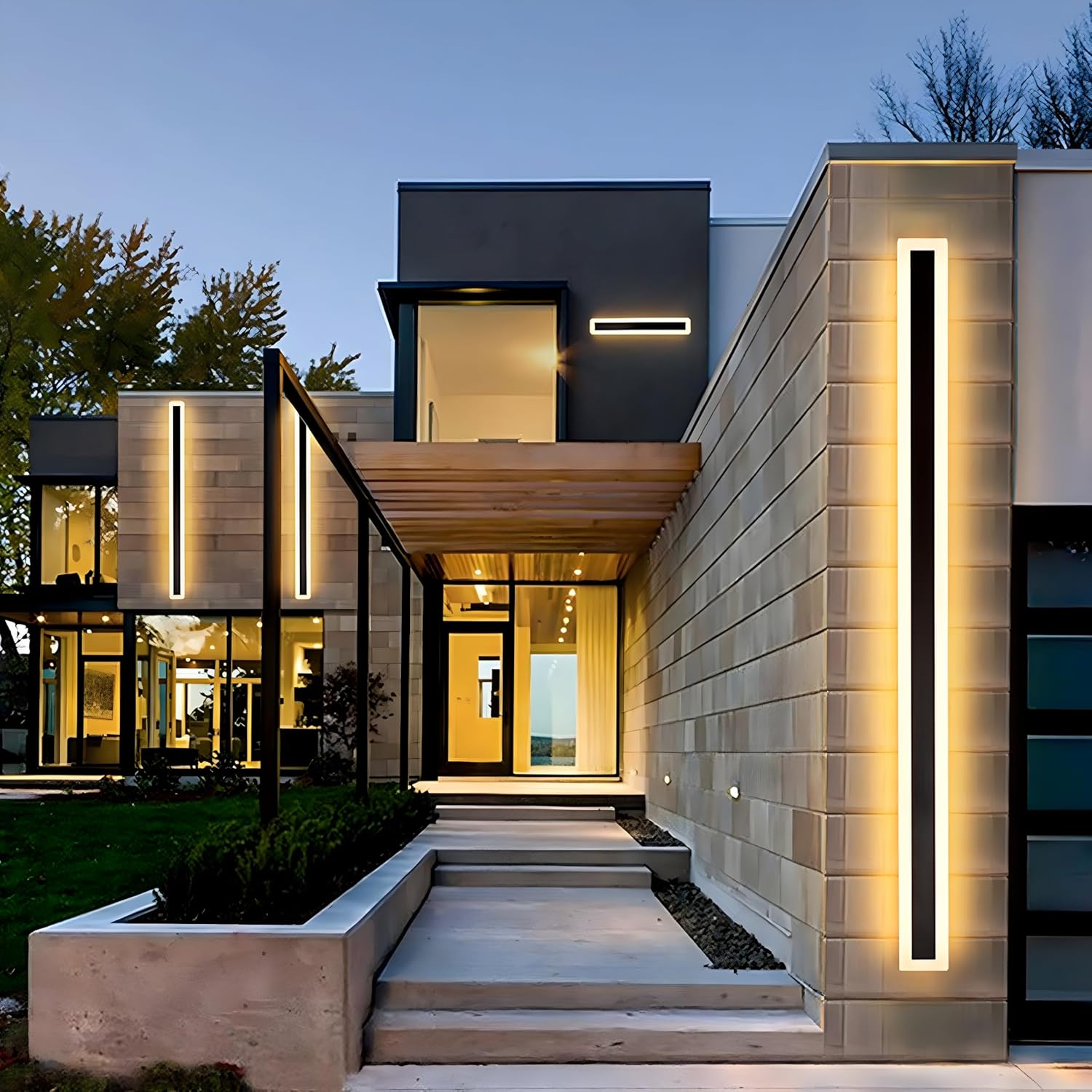 Zewnętrzna Lampa Ścienna LED Czarna