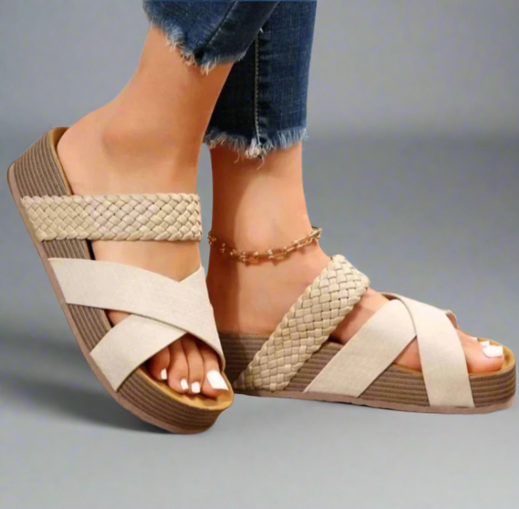 Sandały Woven Crisscross Open