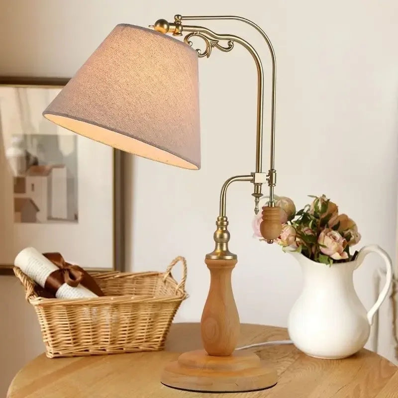 Dekoracyjna Lampa Stołowa z Wygiętym Ramieniem