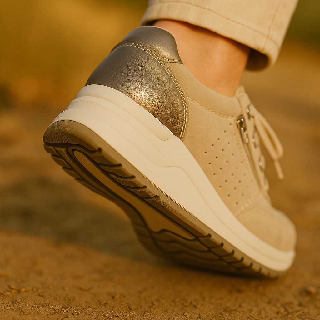 Damskie Ortopedyczne Sneakersy na Koturnie z Zamkiem i Sznurowaniem