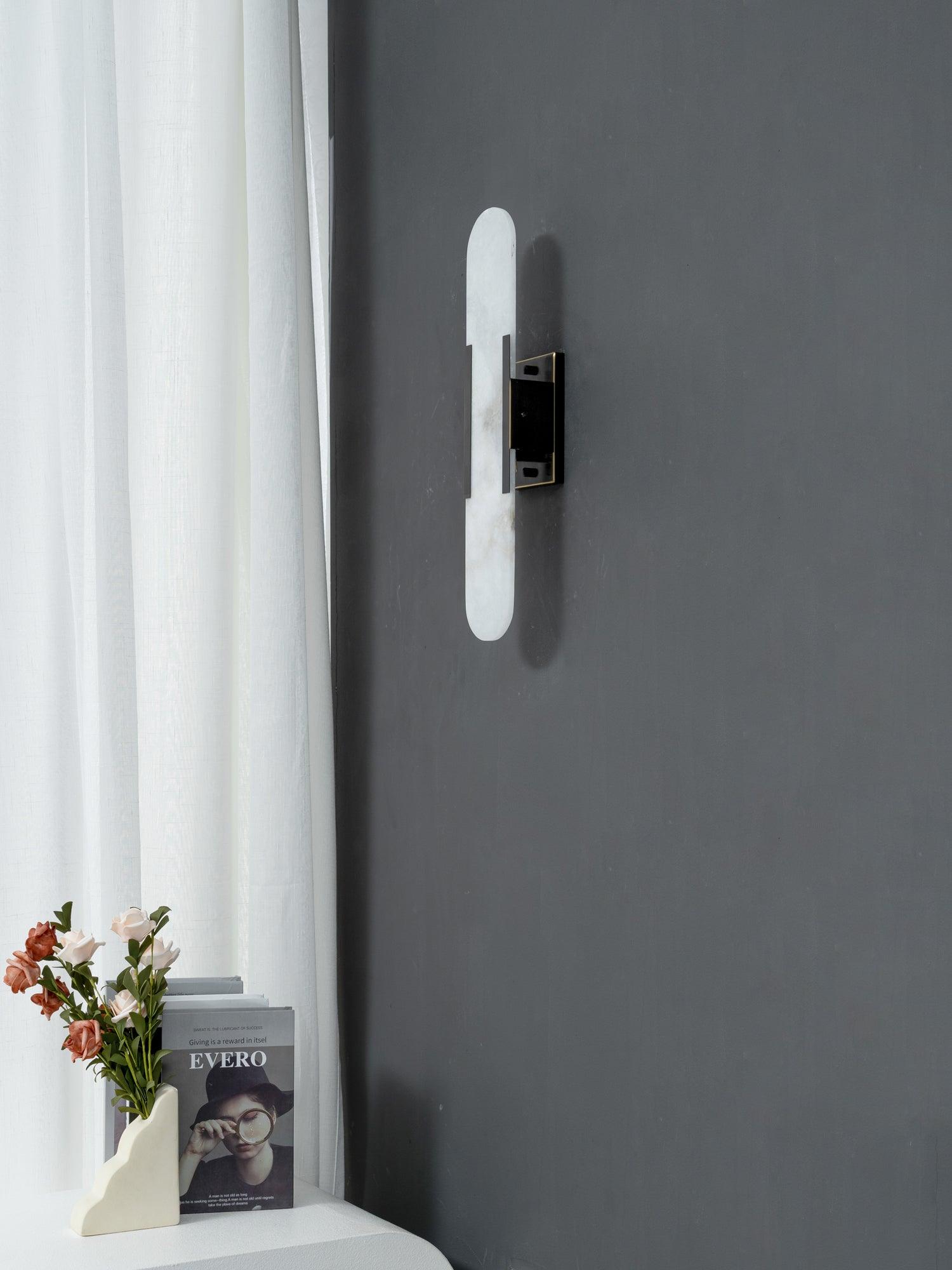 Lampa Ścienna z Wzorem Alabastrowym