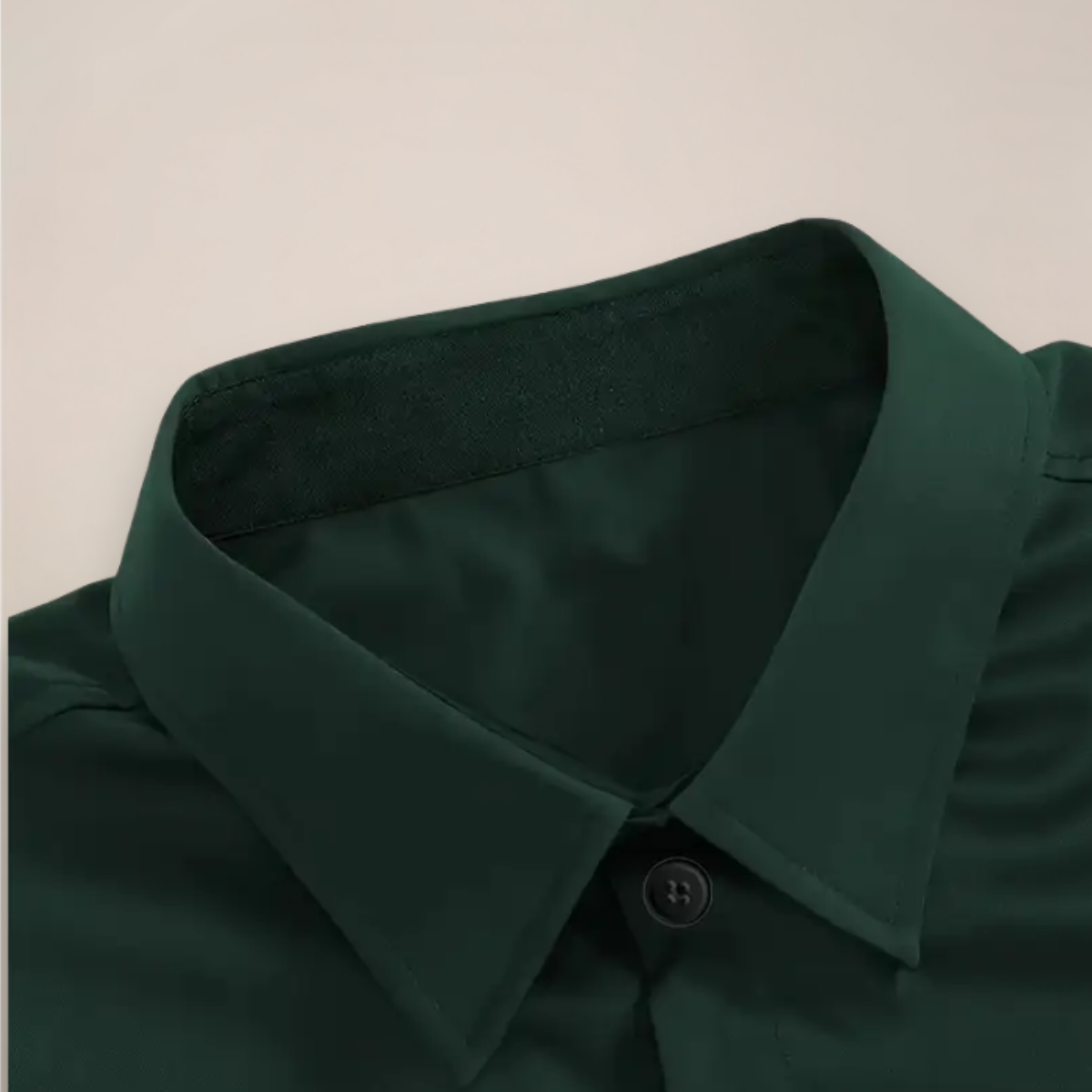 Koszula Męska Slim Fit z Długim Rękawem i Wycięciem w Kołnierzu