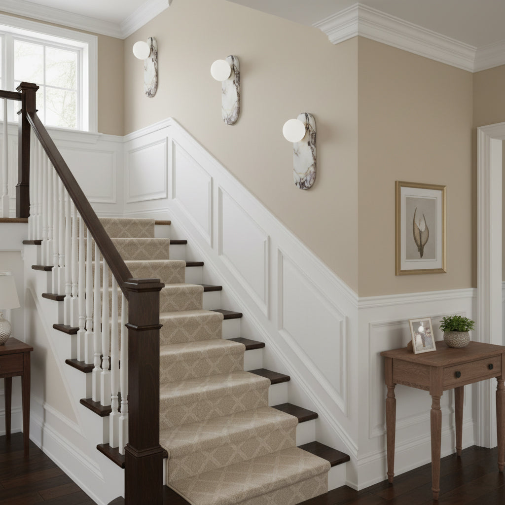 Lampa Ścienna z Naturalnego Marmuru