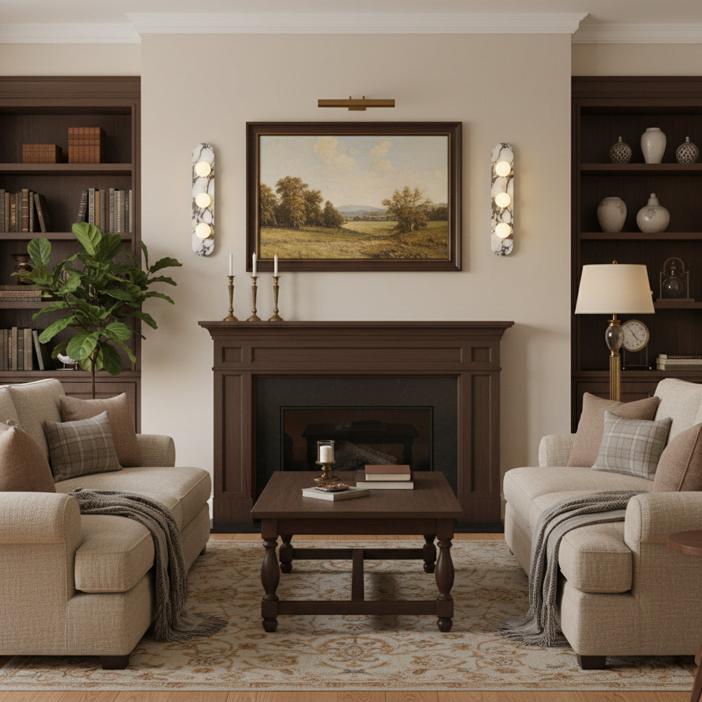 Lampa Ścienna z Naturalnego Marmuru