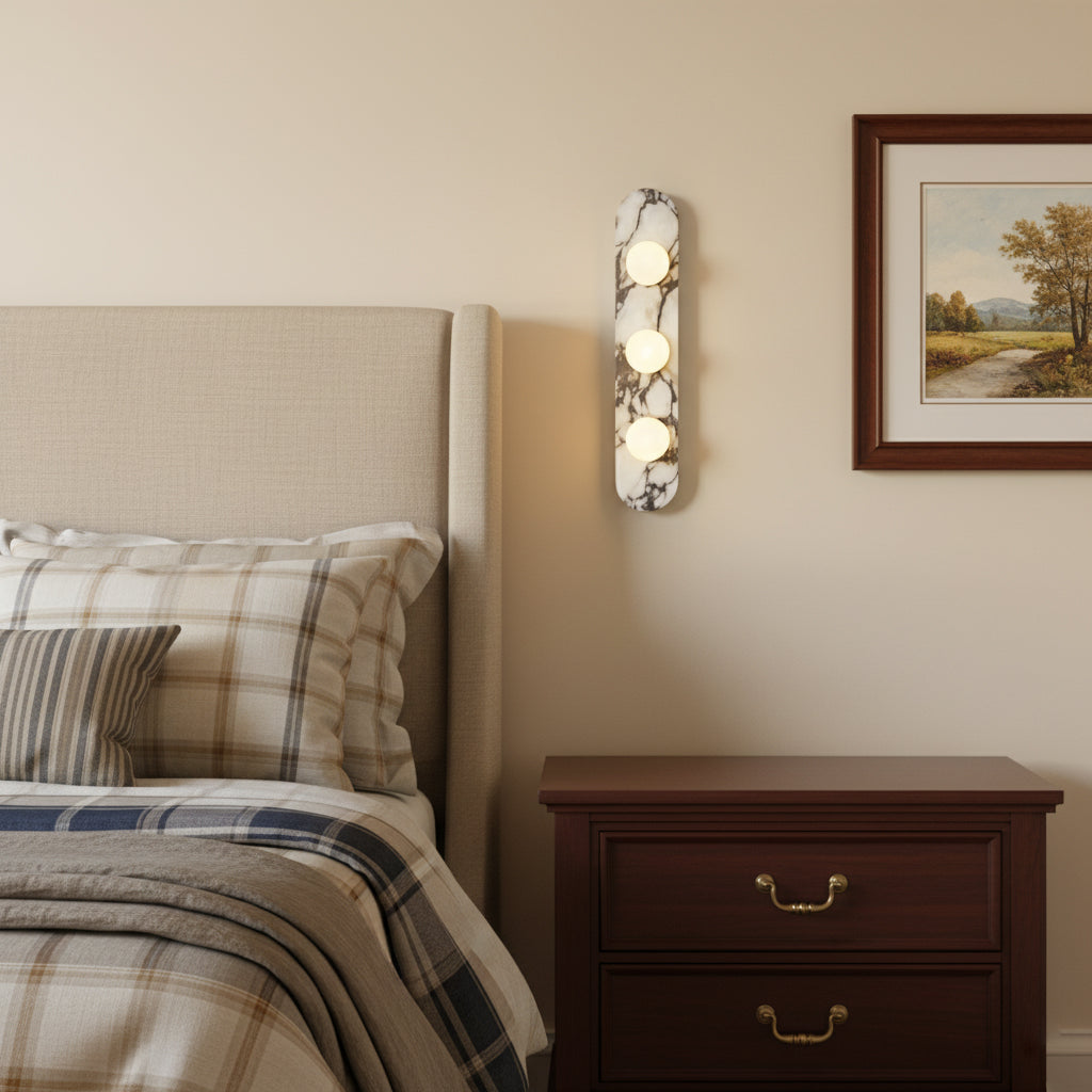 Lampa Ścienna z Naturalnego Marmuru