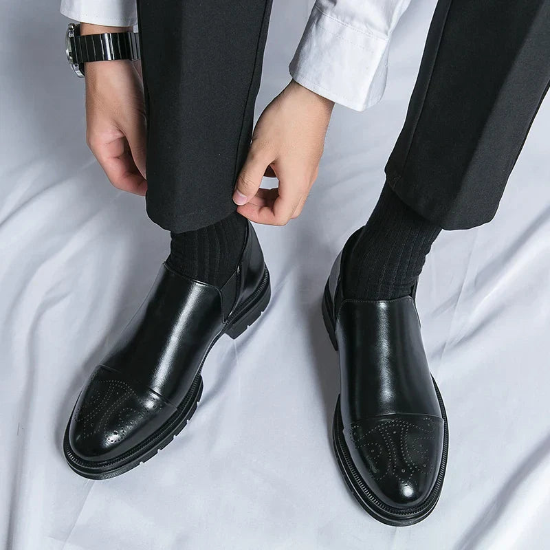 Elastyczne Buty Slip On z Okrągłym Noskiem