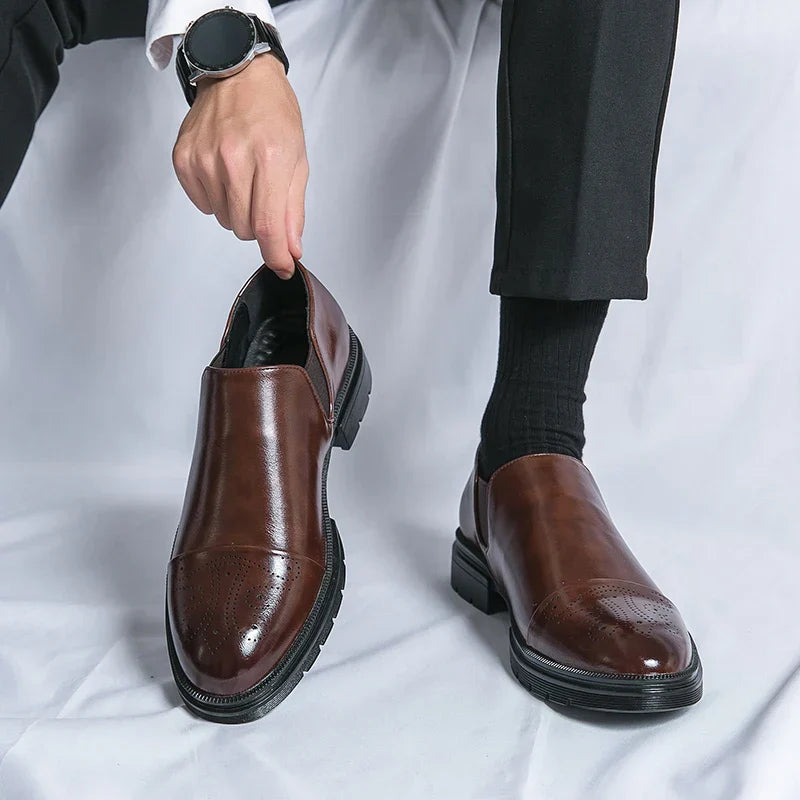 Elastyczne Buty Slip On z Okrągłym Noskiem