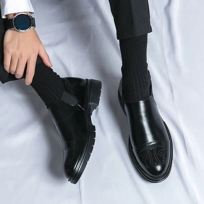 Elastyczne Buty Slip On z Okrągłym Noskiem