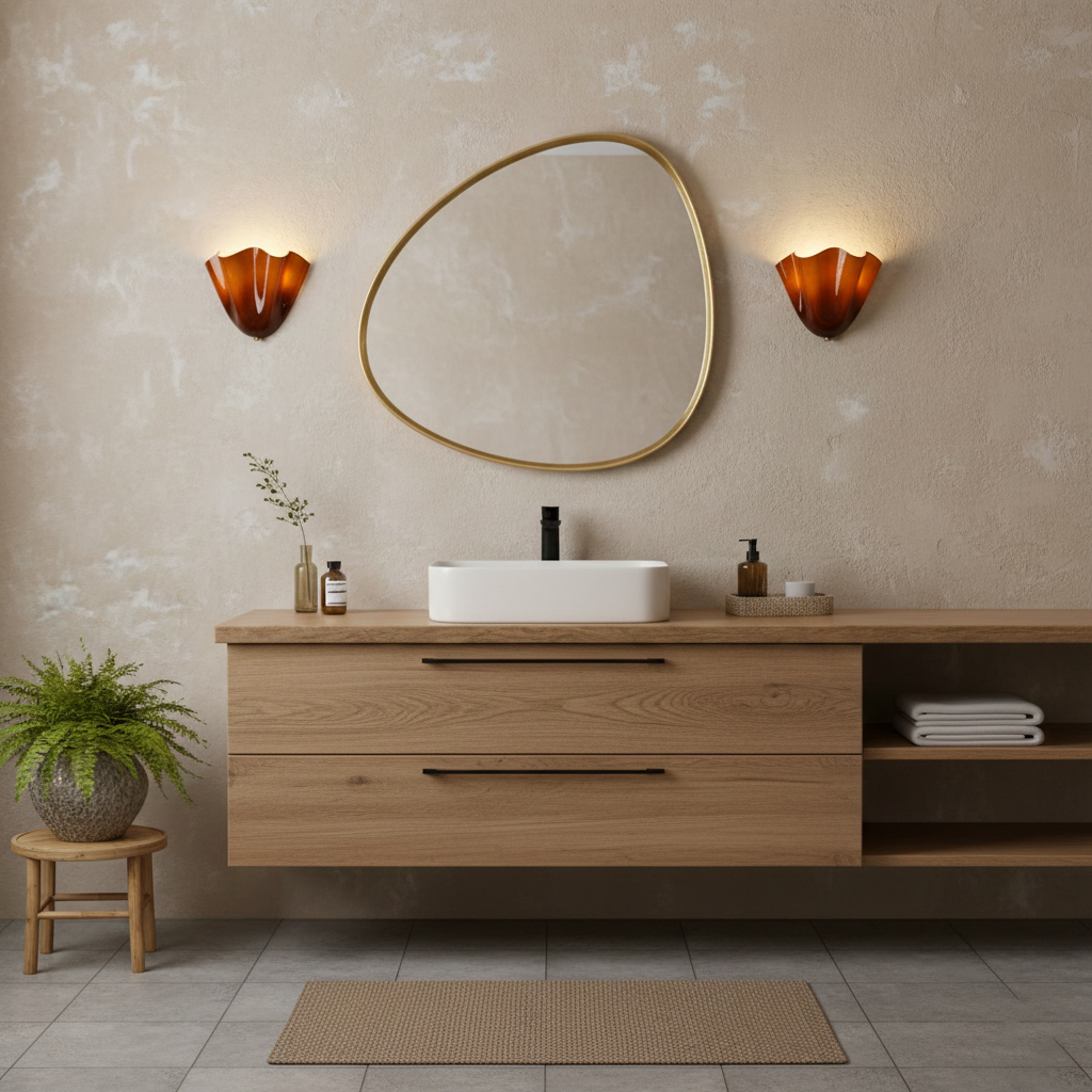 Lampa Ścienna z Kloszem Szklanym