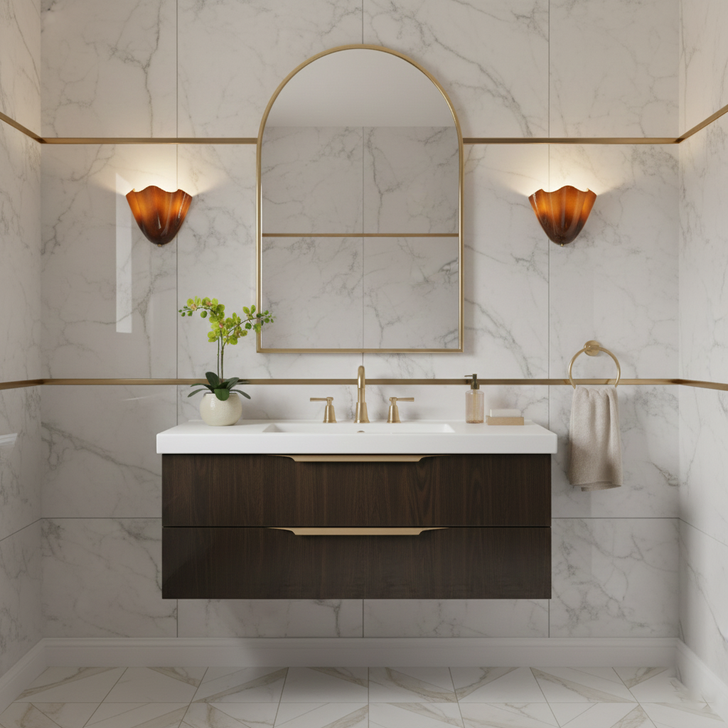 Lampa Ścienna z Kloszem Szklanym