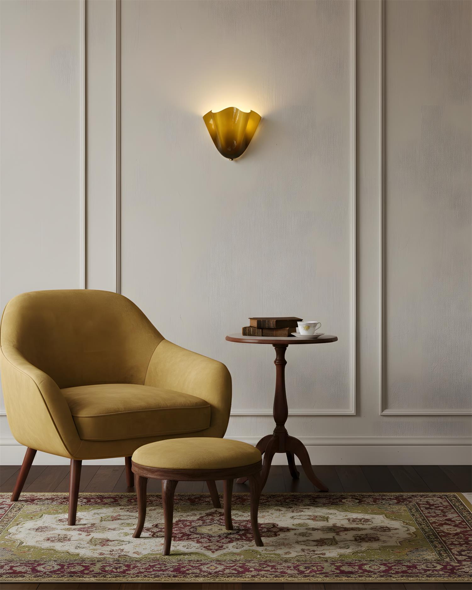 Lampa Ścienna z Kloszem Szklanym