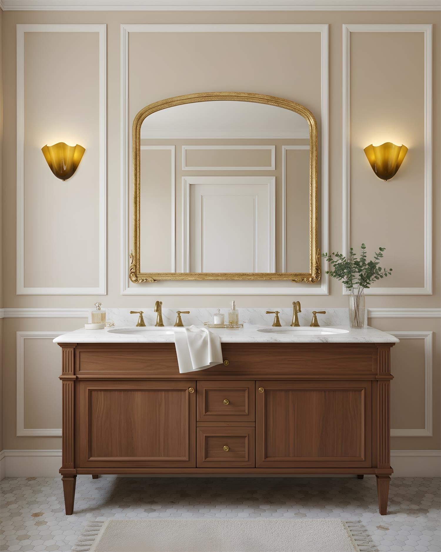 Lampa Ścienna z Kloszem Szklanym