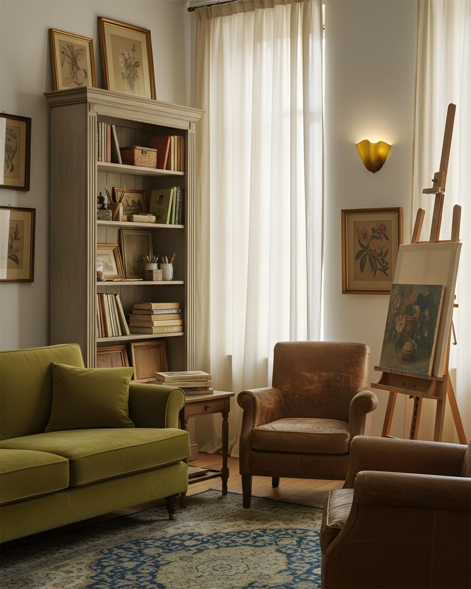 Lampa Ścienna z Kloszem Szklanym