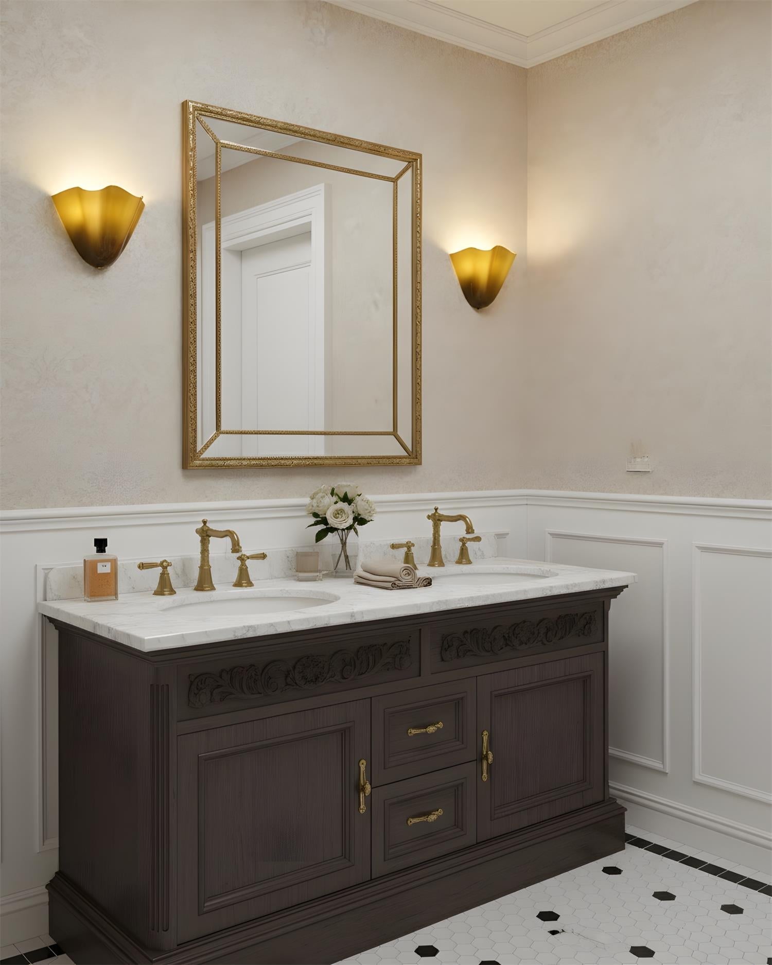 Lampa Ścienna z Kloszem Szklanym