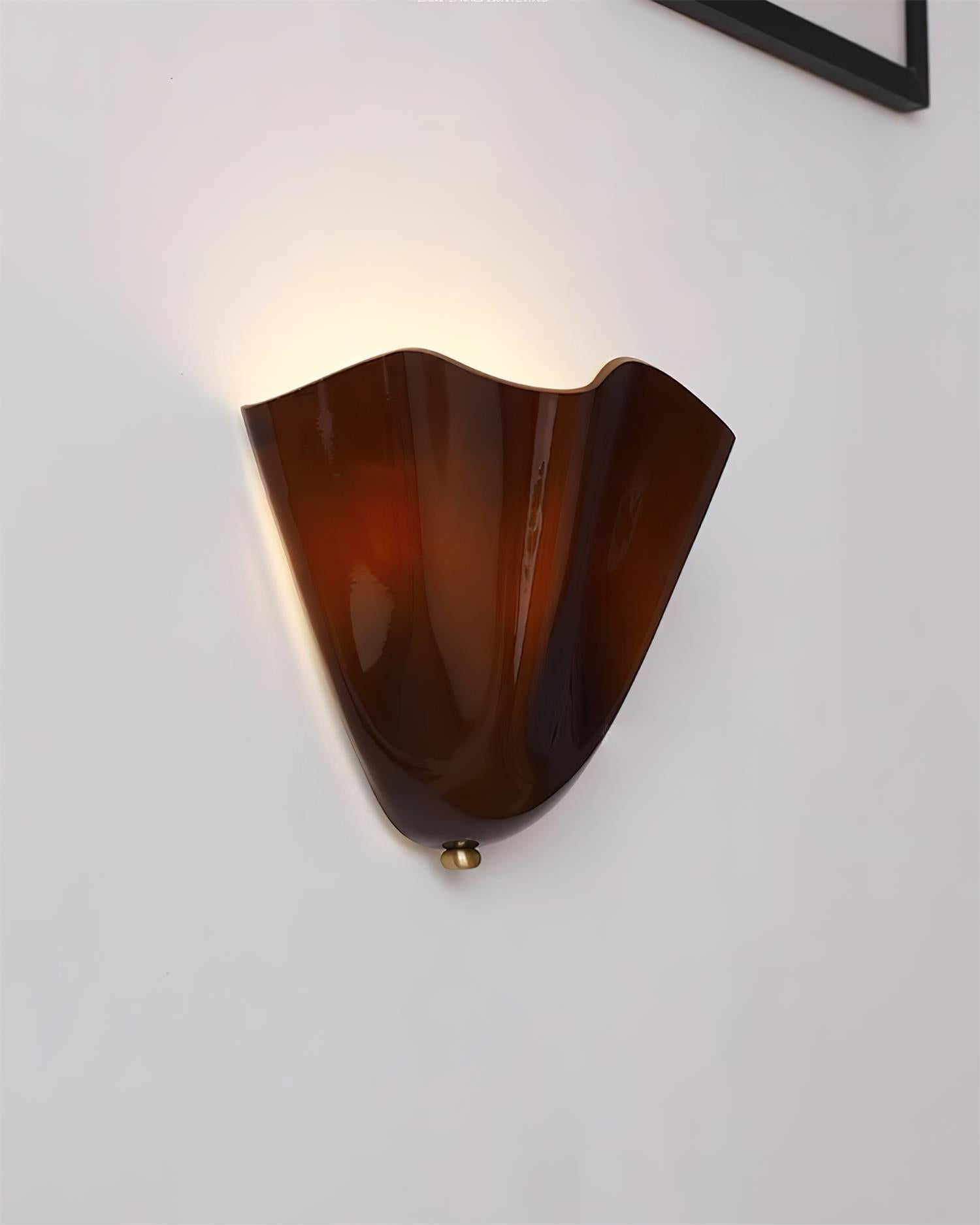 Lampa Ścienna z Kloszem Szklanym