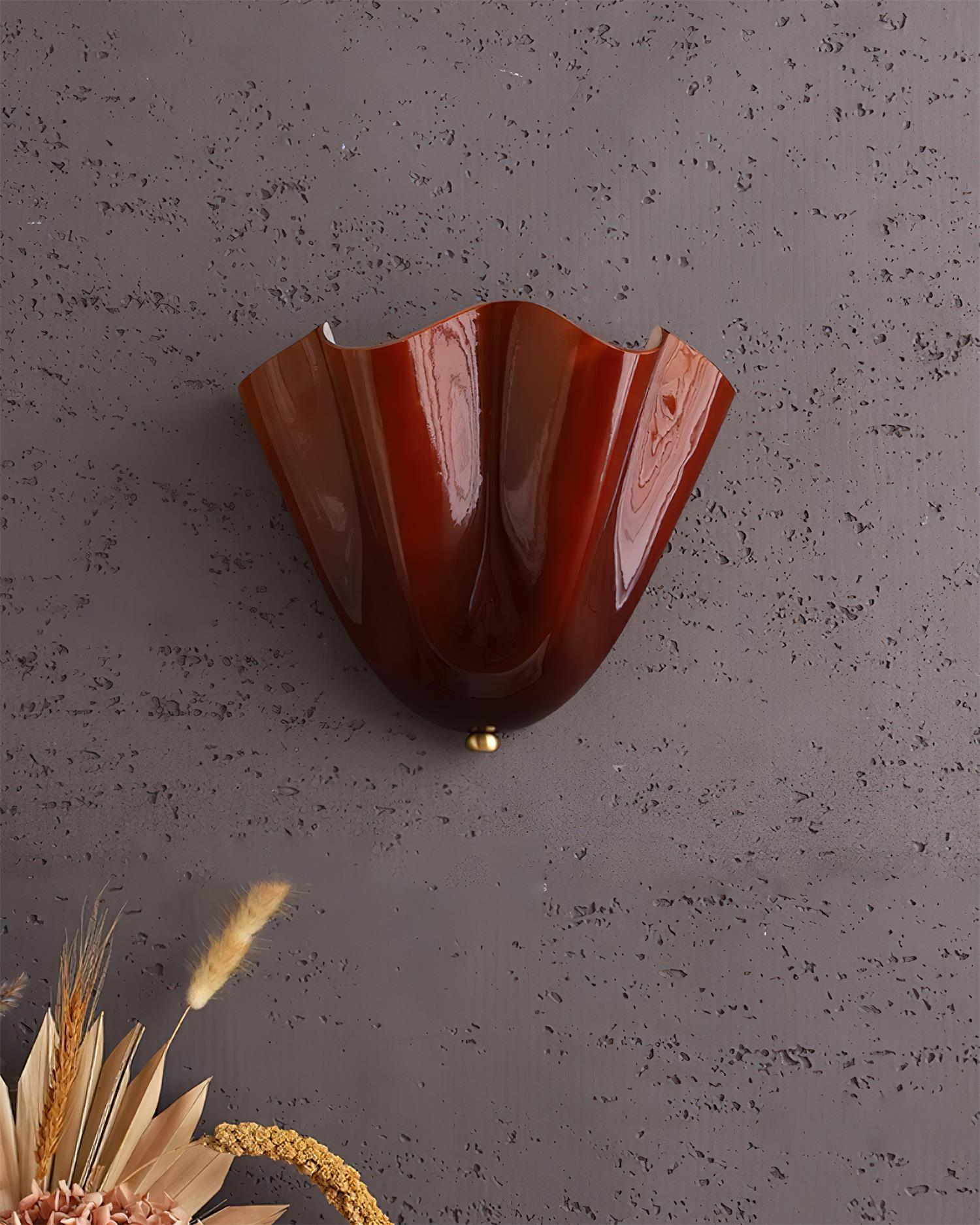 Lampa Ścienna z Kloszem Szklanym