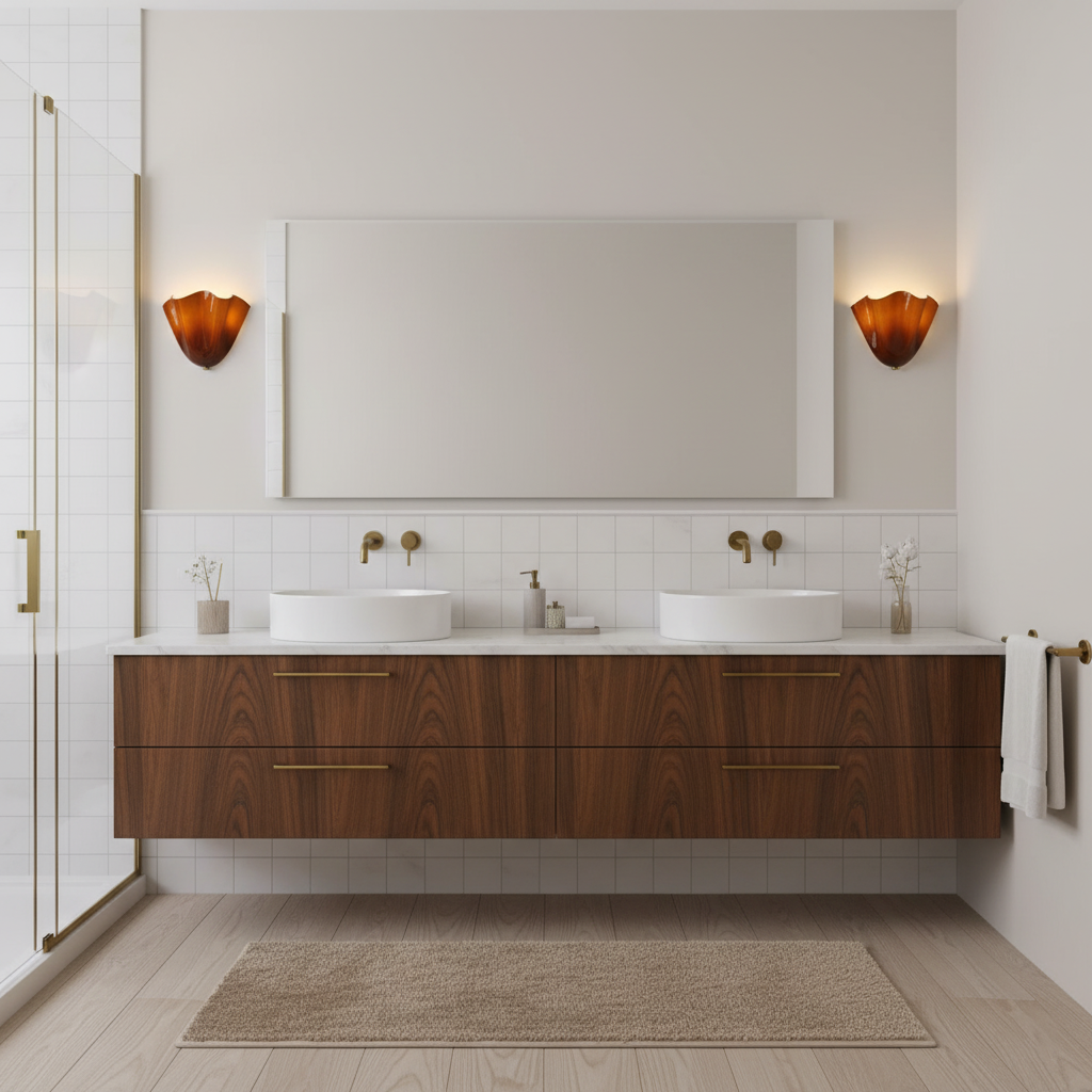 Lampa Ścienna z Kloszem Szklanym