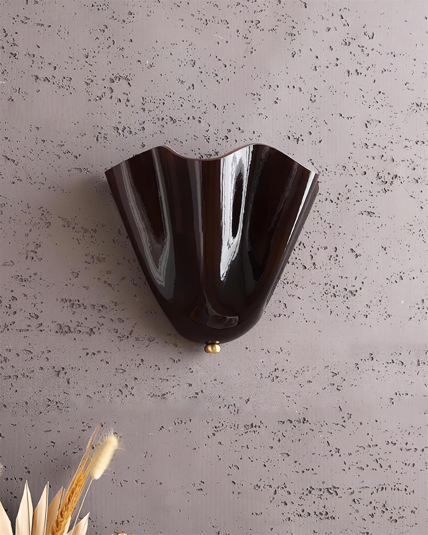 Lampa Ścienna z Kloszem Szklanym