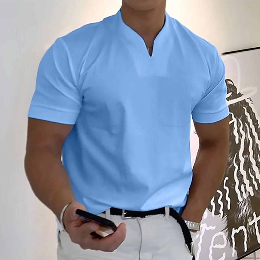 Koszulka polo z kołnierzykiem notch i krótkim rękawem