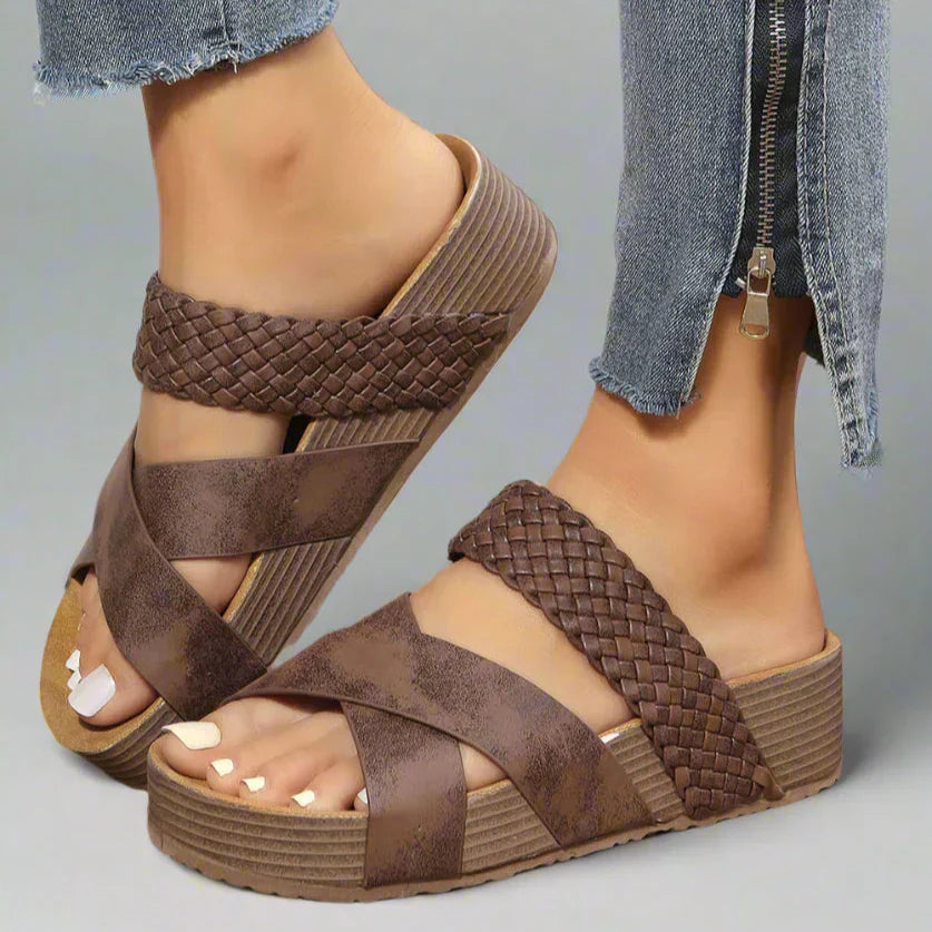 Sandały Woven Crisscross Open