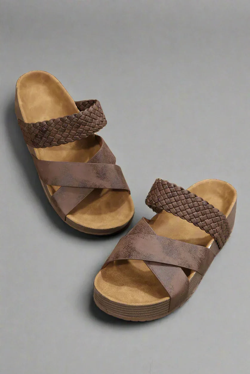 Sandały Woven Crisscross Open